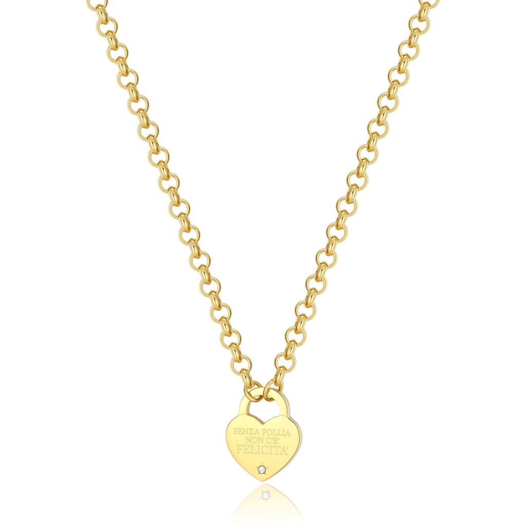 Sagapò Collana catena con cuore e cristalli - Image 5
