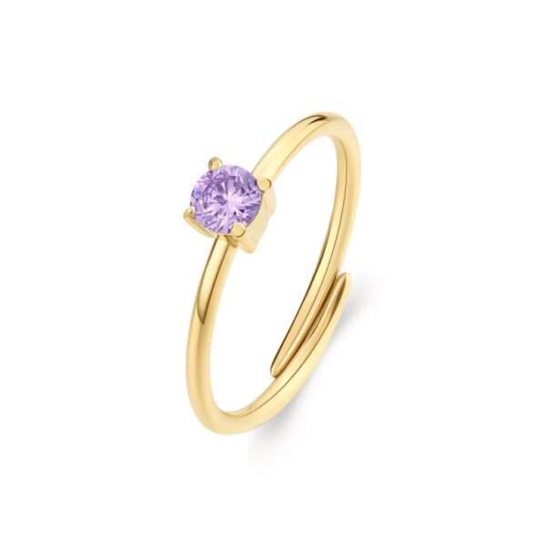 Sagapò Anello Dazzly con zirconi viola
