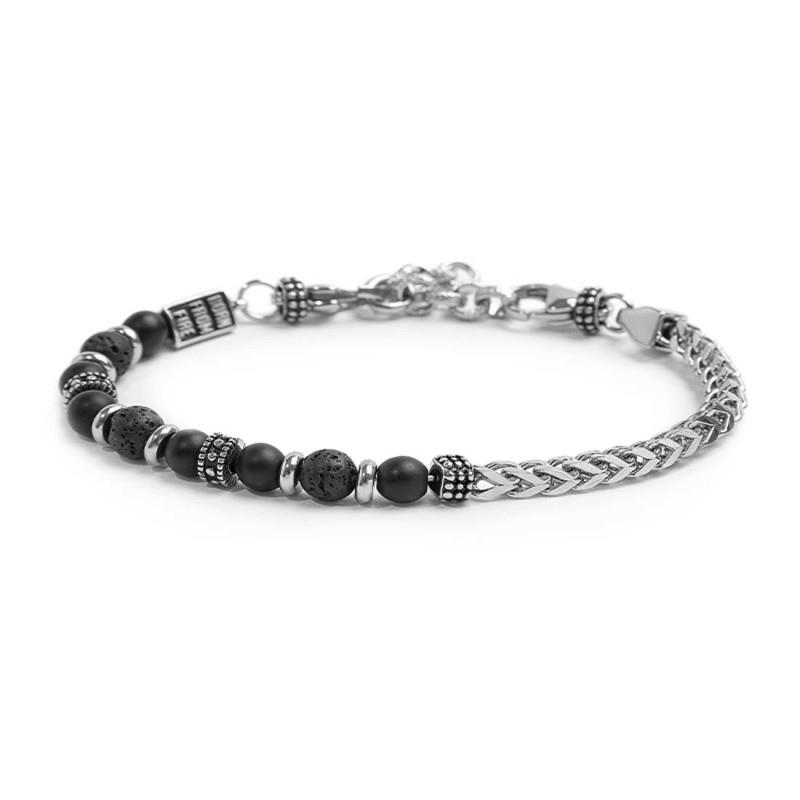 Marlù bracciale spina di pesce con onice nero