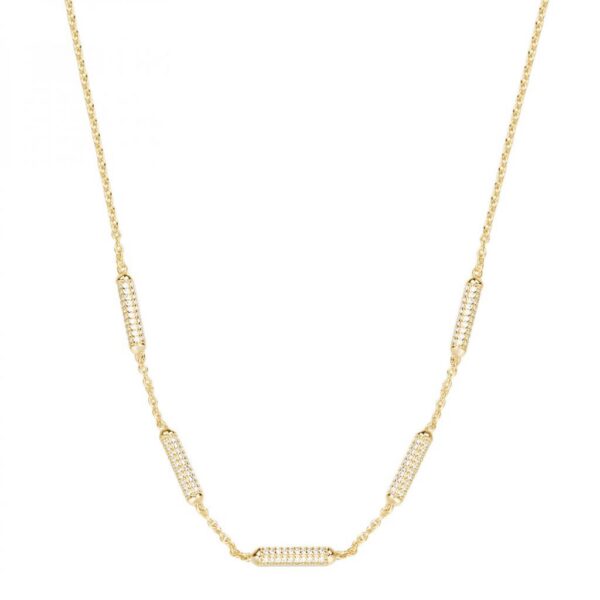 Rosato Collana a catena in argento con galvanica oro giallo