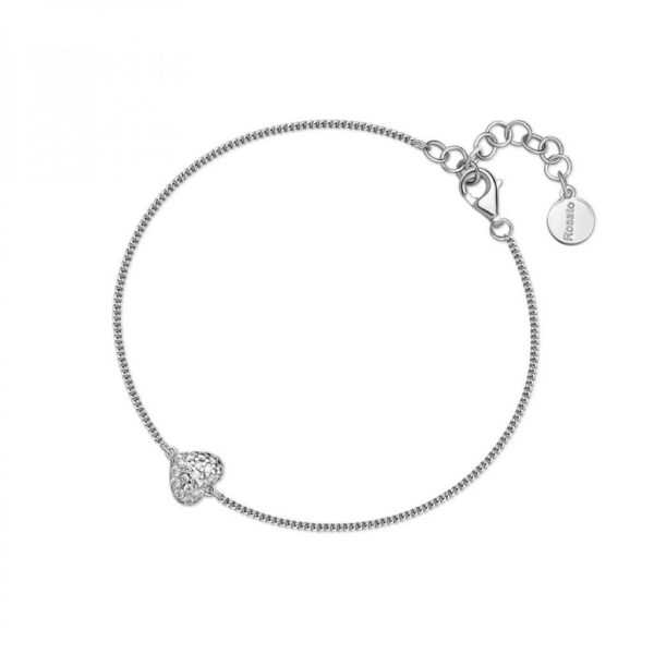 Rosato Bracciale catena in argento con cuore