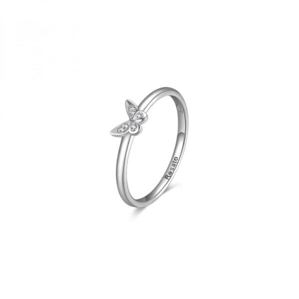 Rosato Anello in argento con zirconi bianchi