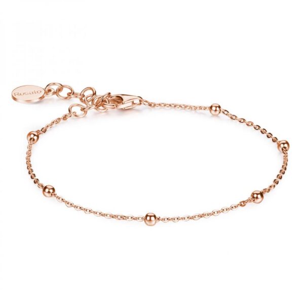 Rosato Bracciale a sfere in argento galvanica oro rosato