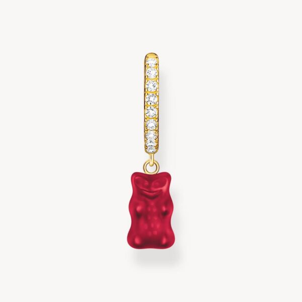 Haribo Orecchini donna con pietre bianco/rosso