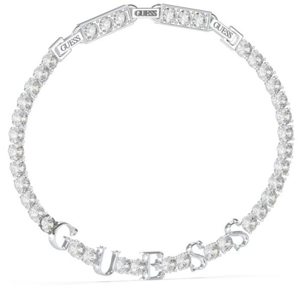 Guess Bracciale tennis con zirconi bianchi