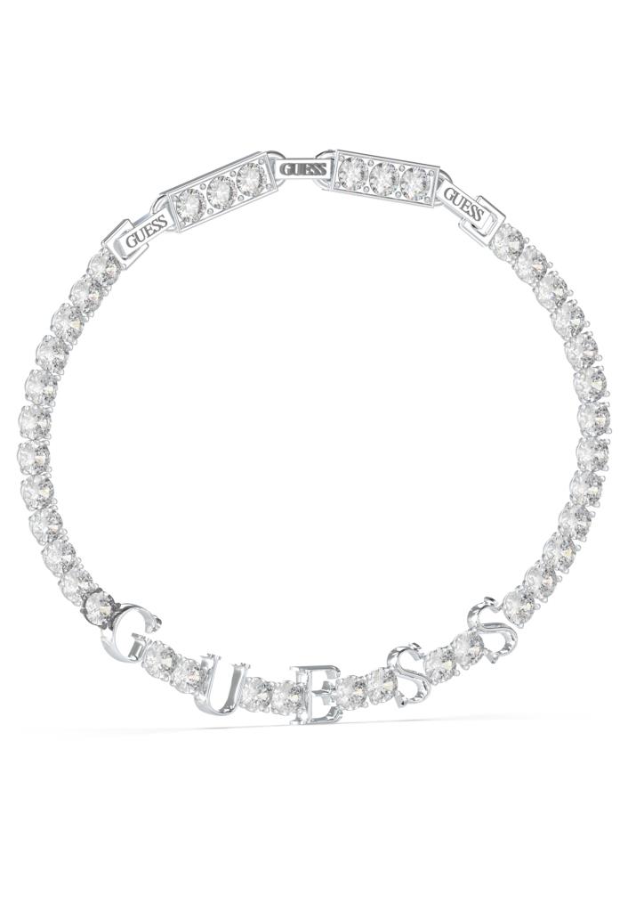 Guess Bracciale tennis con zirconi bianchi