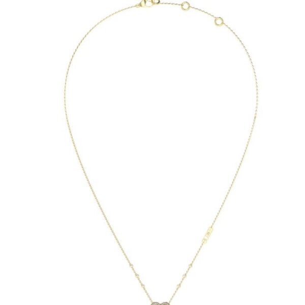 Guess Collana catena con cuore e zirconi bianchi