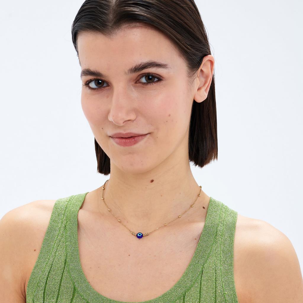 Sagapò Collana catena con occhio di nazar azzurro - Image 2