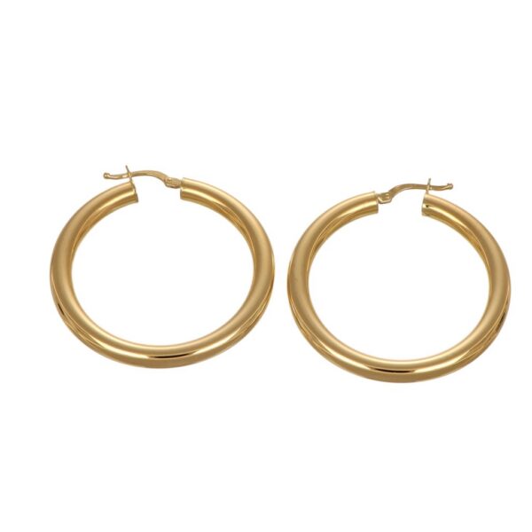 GDG Jewels orecchini a cerchio in oro giallo 750 diametro 3,9 cm