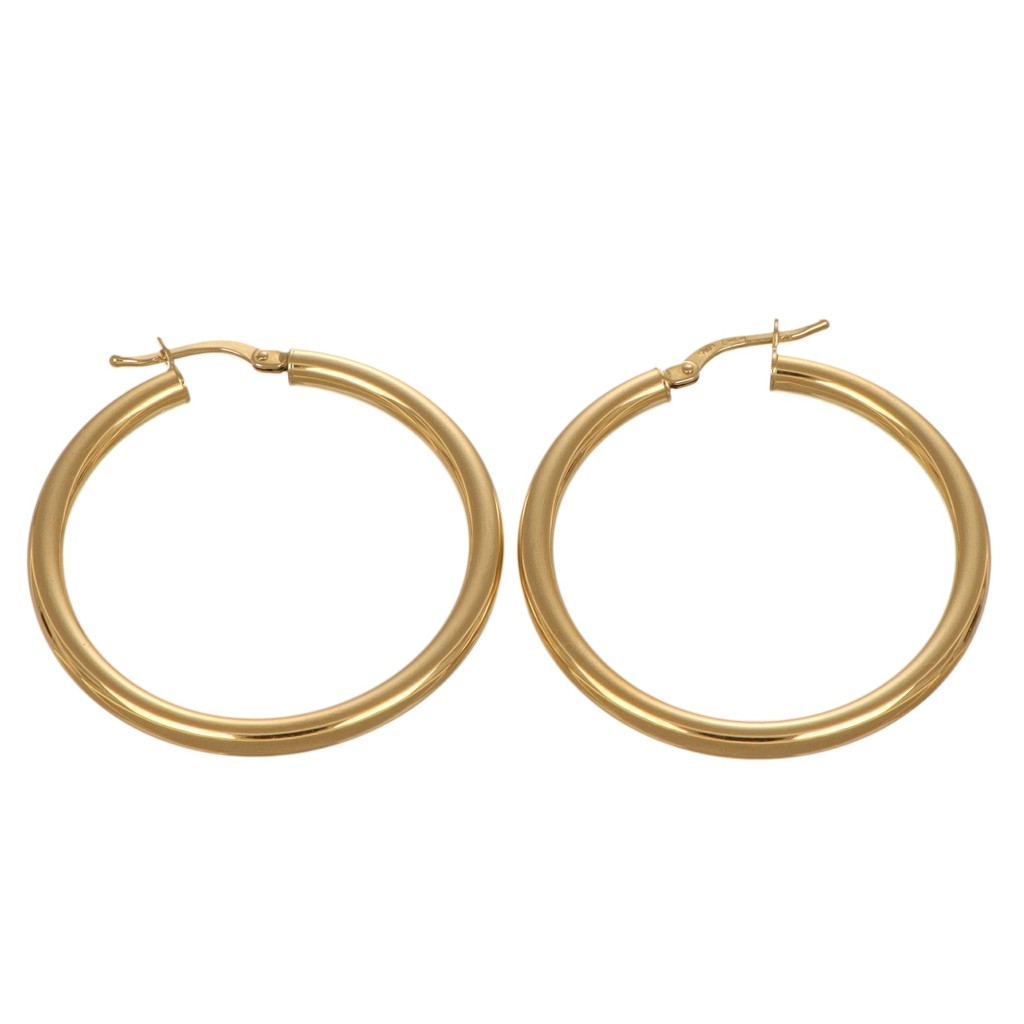 GDG Jewels orecchini a cerchio in oro giallo diametro 3,8 cm