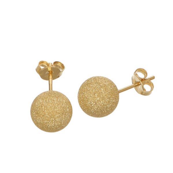 GDG Jewels orecchini a lobo in oro giallo 750 diametro 1,2 cm