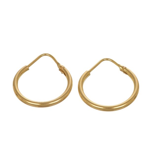 GDG Jewels orecchini a lobo in oro giallo 750 dal design essenziale
