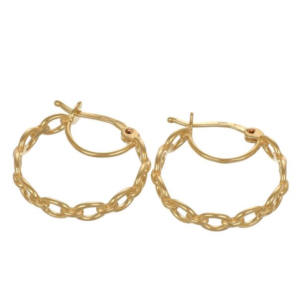 GDG Jewels orecchini a cerchio in oro giallo 750 diametro 2 cm