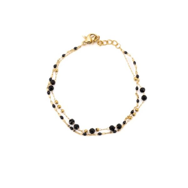 KLK bracciale catena con finitura galvanica in oro e pietre naturali