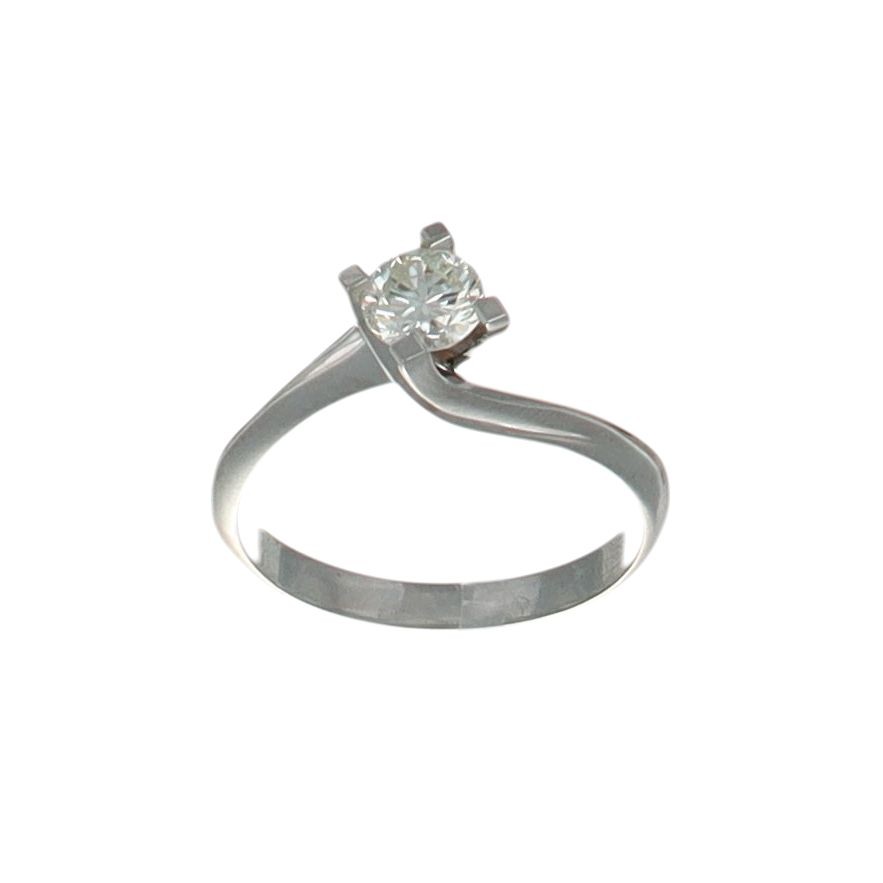 GDG Jewels anello in oro bianco con diamanti colore H misura 16