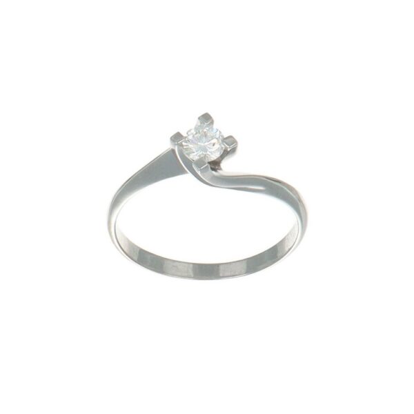 GDG Jewels anello in oro bianco 750 con diamanti colore G misura 16