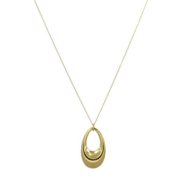 Io & Te Collana a catena con goccia in argento placcato oro 23kt
