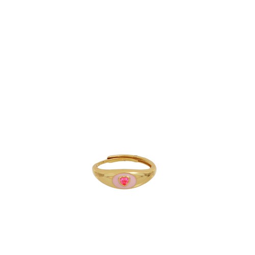 Cuori Milano Anello con cuore in argento e zirconi rossi