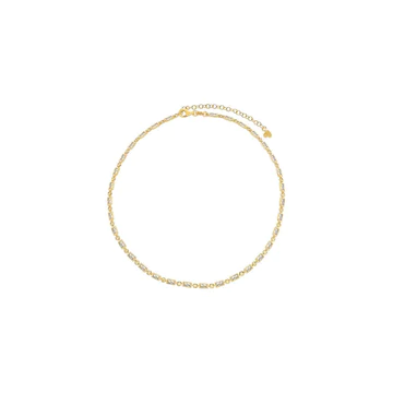 Laura P Jewels bracciale baguette in argento con bagno oro giallo e zirconi bianchi