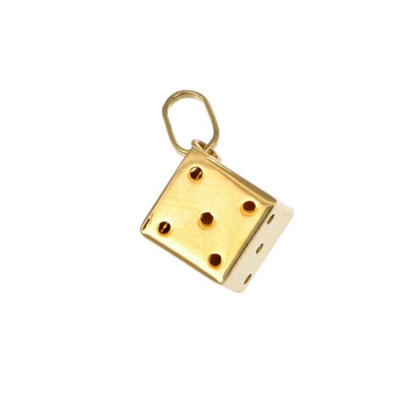 Facco Ciondolo dado in oro giallo