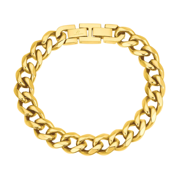 Luca Barra Bracciale catena intrecciata ip gold