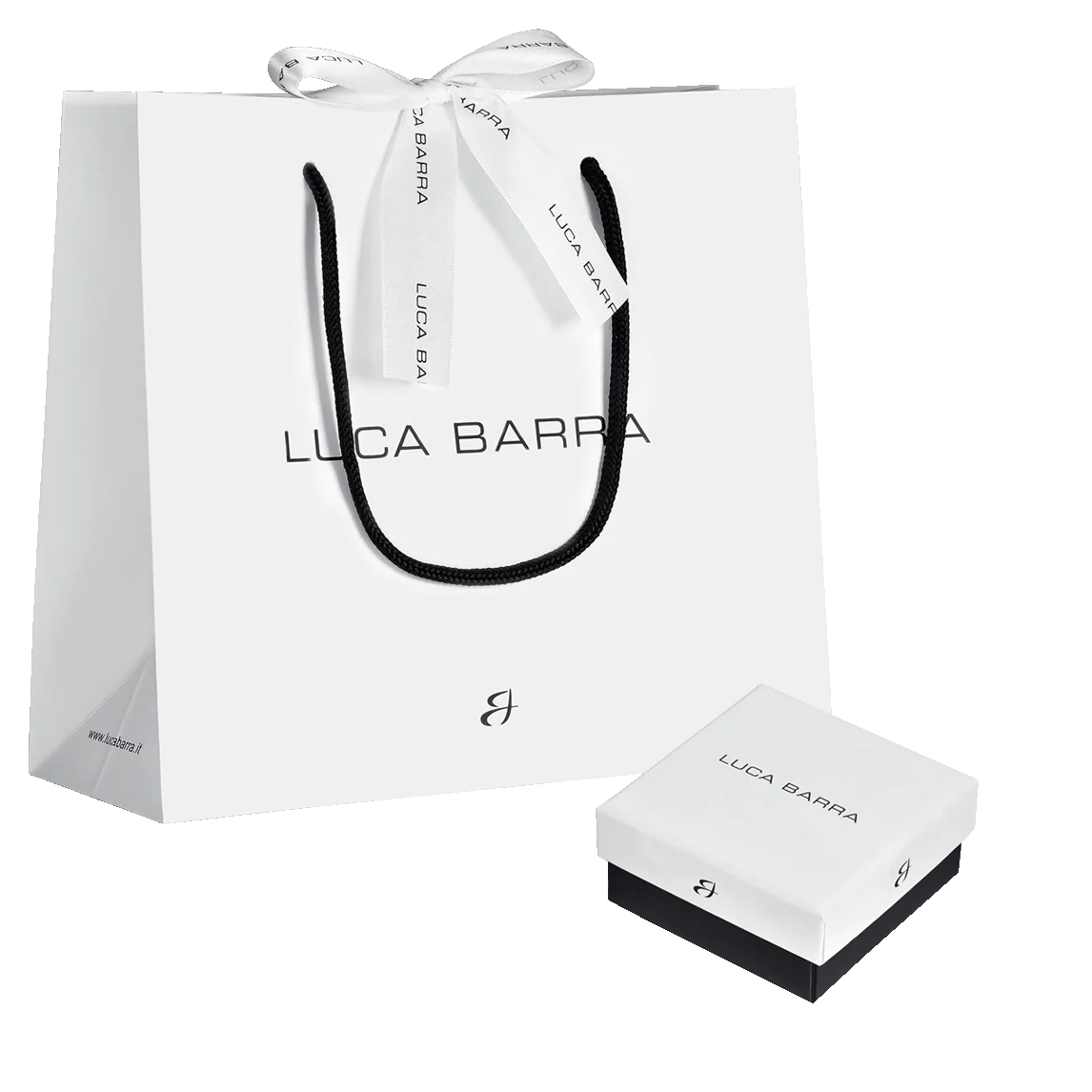 Luca Barra Bracciale catena con elementi ip black neri - Image 2
