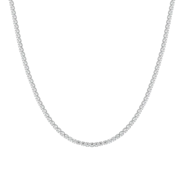 Luca Barra Collana tennis con zirconi bianchi colore acciaio