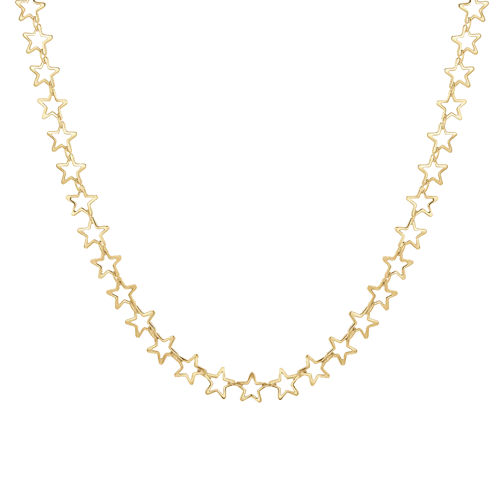 Luca Barra Collana con stelle ip gold dorato