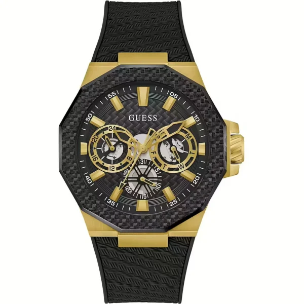 GUESS Orologio al quarzo uomo indy con cinturino nero
