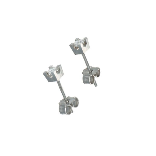 GDG Jewels orecchini punto luce in oro bianco 750 e diamanti da 0,3 mm