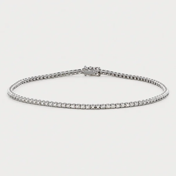 GDG Jewels bracciale tennis in oro bianco e diamanti colore G 19 cm