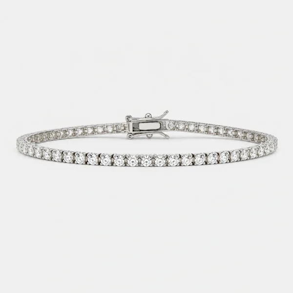 GDG Jewels bracciale tennis in oro bianco con diamanti