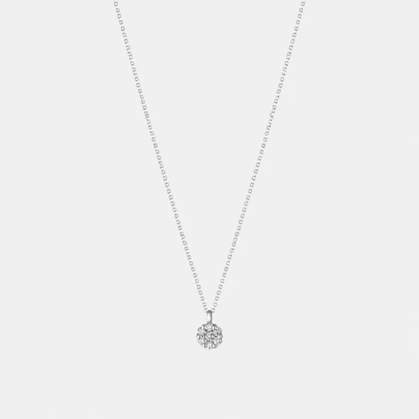 GDG Jewels collana in oro bianco con pendente cipollina e diamanti