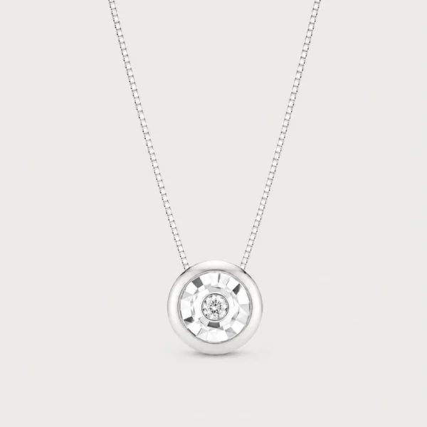 GDG Jewels collana veneziana in oro bianco con diamanti bianchi