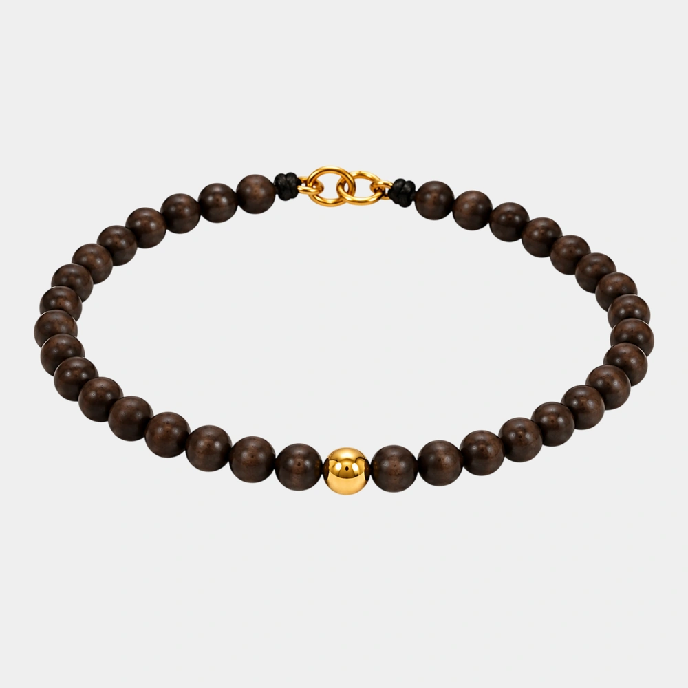 Dalù Bracciale sfere in oro rosa con zirconi neri