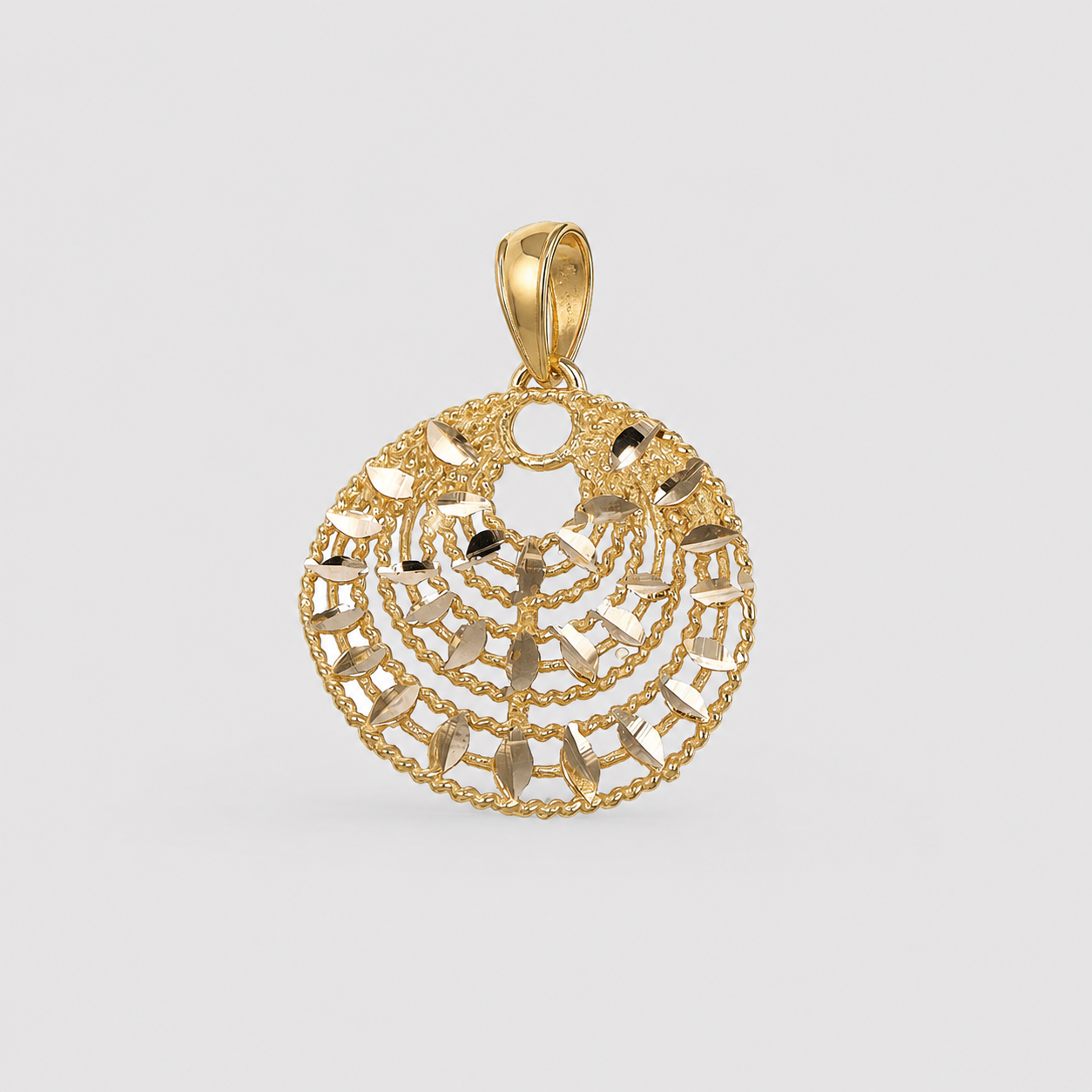 GDG Jewels ciondolo in oro con lavorazione in due ori sfumati