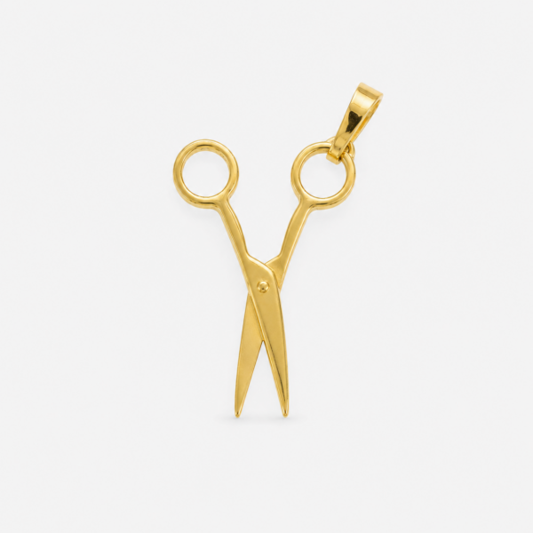 GDG Jewels ciondolo a forma di forbici in oro giallo raffinato