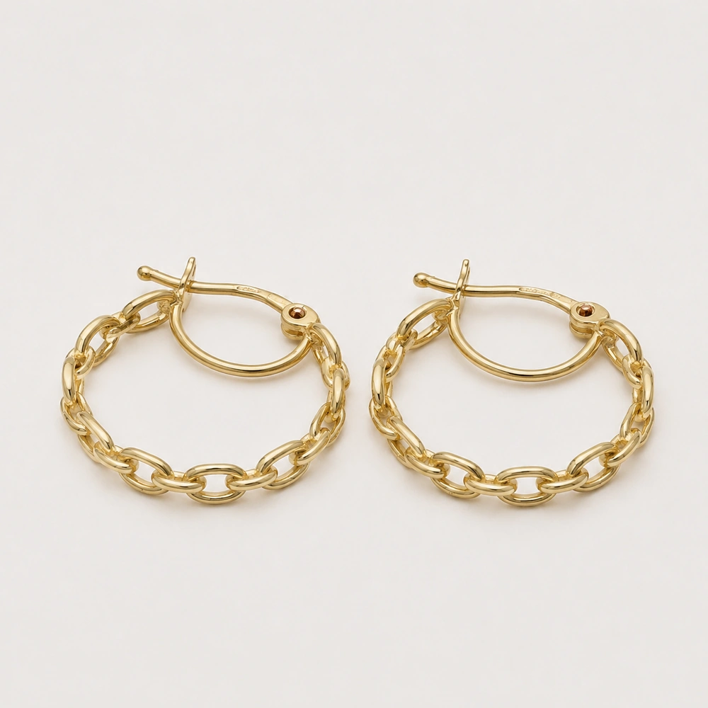 GDG Jewels orecchini a cerchio in oro giallo