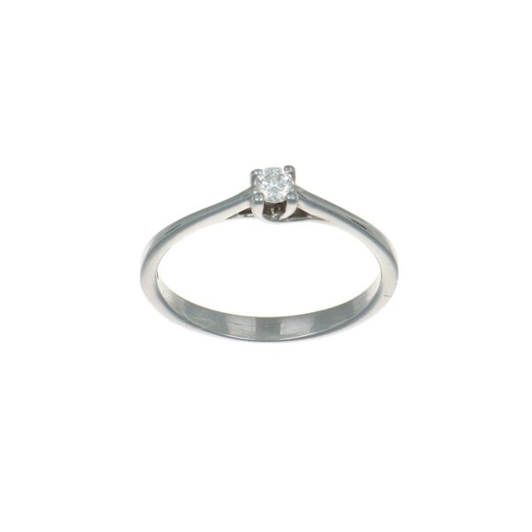 GDG Jewels anello in oro bianco 750 con diamanti bianchi misura 12
