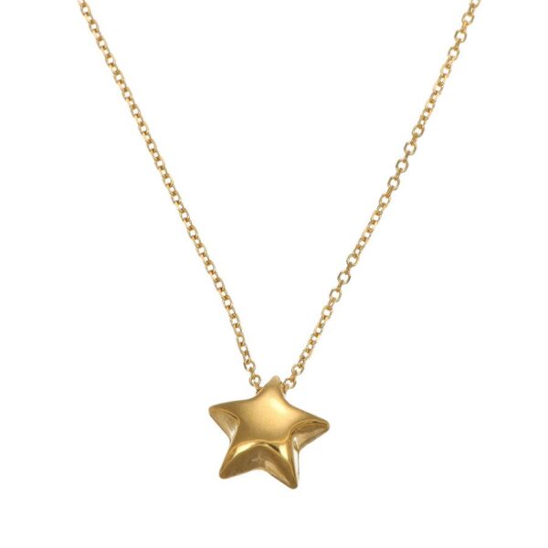 Facco Collana catena con pendente a stella in oro giallo