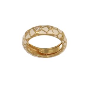 Labrioro Anello in argento con zirconi e smalto