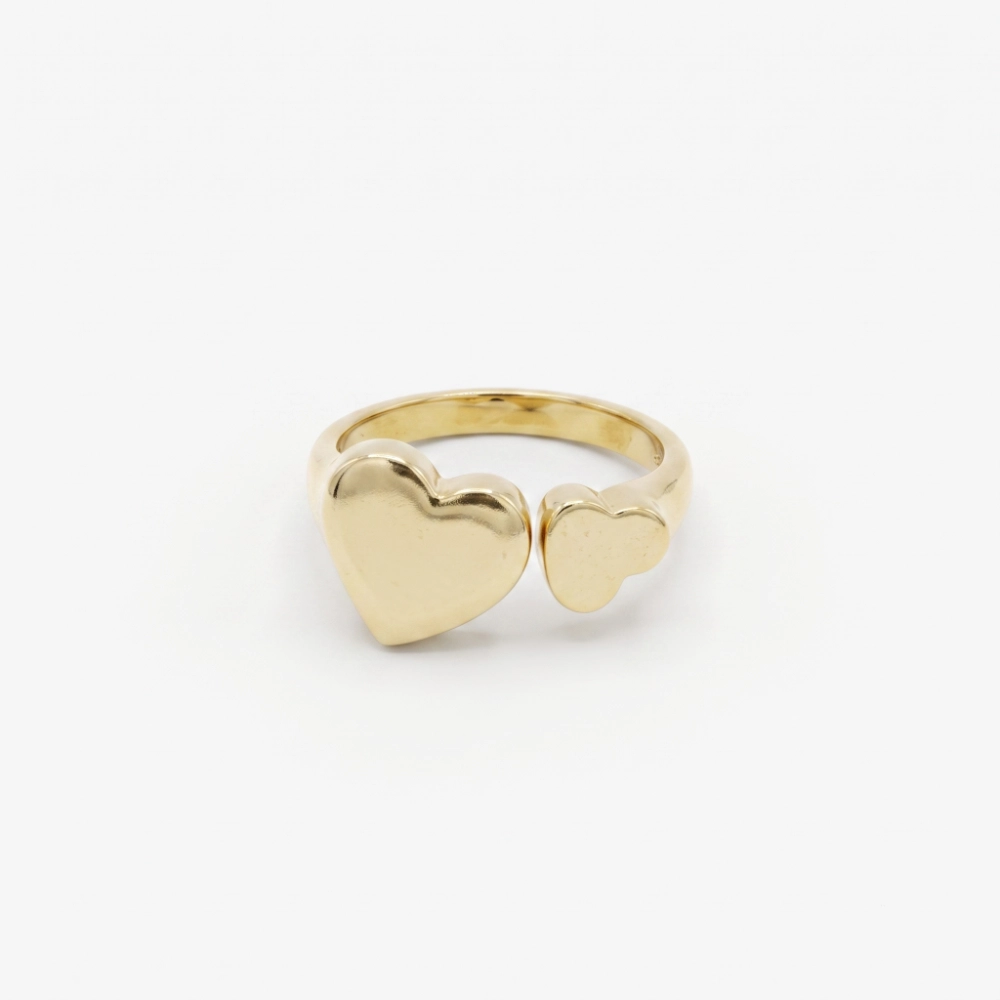 Cuori Milano Anello in argento con doppio cuore