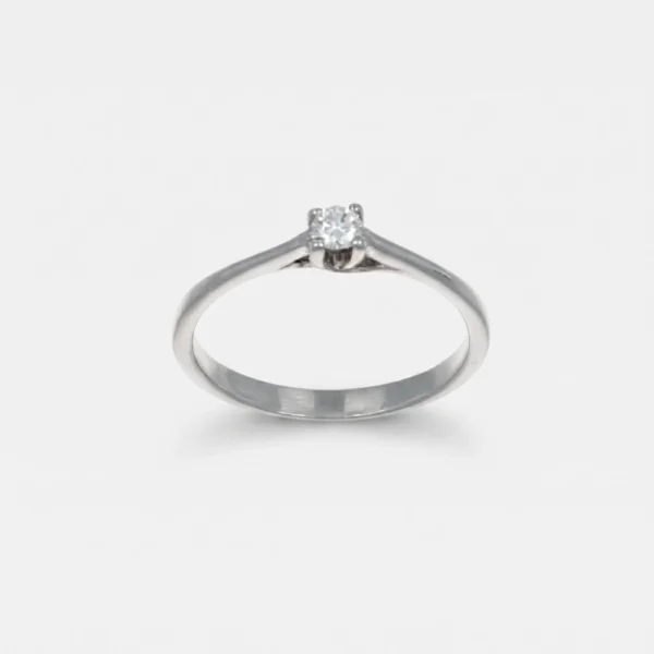 GDG Jewels anello in oro bianco con diamanti bianchi misura 12