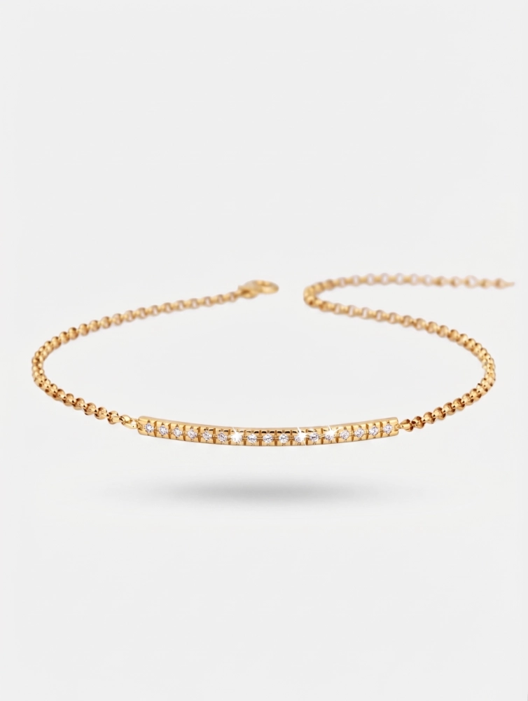 Dalù Bracciale tennis in oro giallo con diamanti ct 0.10