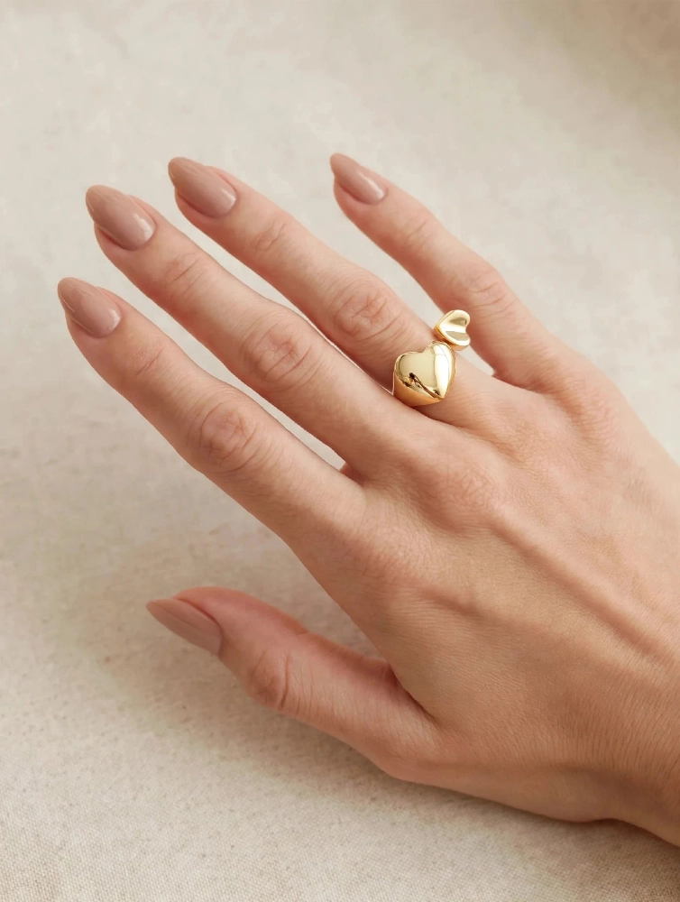 Cuori Milano Anello in argento con doppio cuore - Image 2