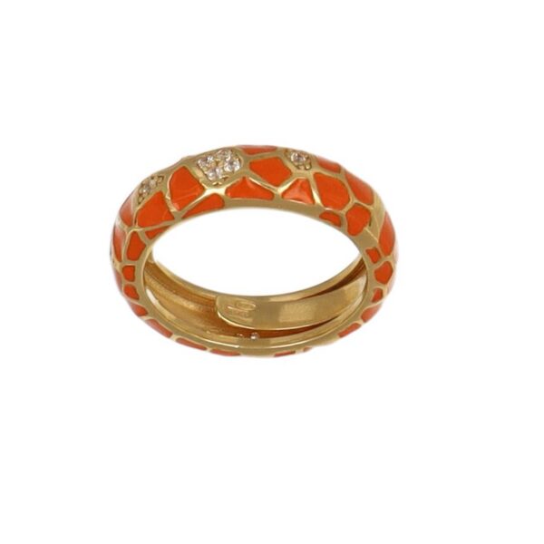 Labrioro Anello in argento con zirconi e smalto