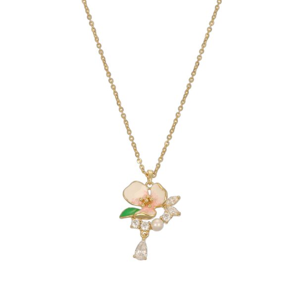 Cuori Milano Collana catena con ciondolo fiore in argento