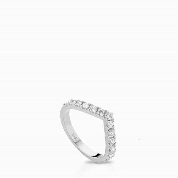 Dalù Anello in oro bianco con diamanti bianchi ct 0.60