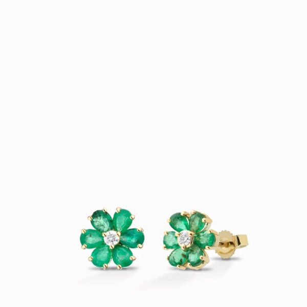Dalù Orecchini donna con diamanti ct 0.10 e smeraldi ct 1.72