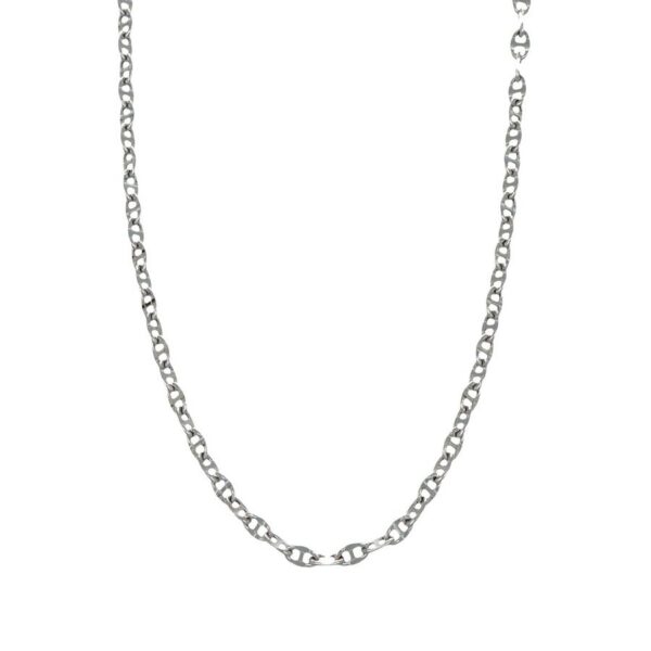GDG Jewels collana marinara in oro bianco 750 con catena robusta